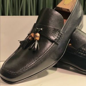 Gucci black leather loafer w/ bamboo tassels🔥🔥